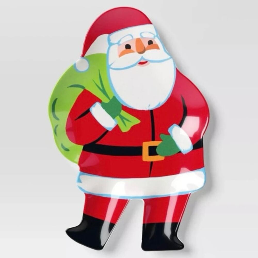 NEW Wondershop Santa Figural Appetizer Plate Christmas Serving Tray Holiday
